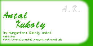 antal kukoly business card